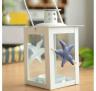 Nautical Square Glass Lantern - Star Fish