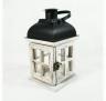Wooden Square Rustic Lantern - White