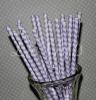 Light Purple Chevron Paper Straw