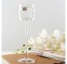 Tall Crystal Glass Candle Holder