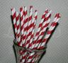 Red Stripes Paper Straw