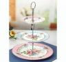 3 tier Shabby Chic Vintage Rose - Pink/Blue