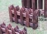 Wooden Pointy Garden Fence - Brown