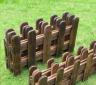 Wooden Round Garden Fence - Brown
