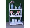  Wooden Stair Rack Curved Large - White
